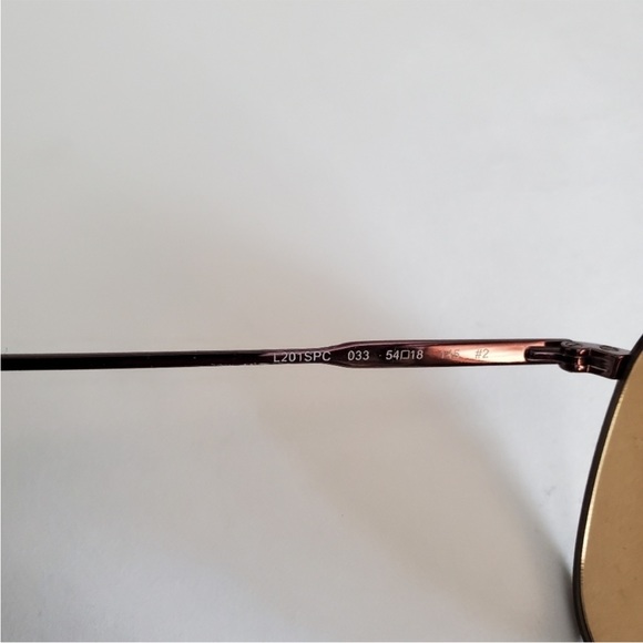 Authentic Lacoste L201SPC 033 54 Brown Metal Sunglasses - Picture 8 of 9